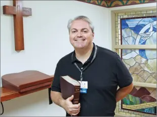  ?? SUBMIITTED ?? In 2019, Chad Graves was hired part time by White River Health System to enhance the system’s Pastoral Care Program. Graves, who is also a pastor at the Compass Church in Batesville, provides care to patients, families and staff.