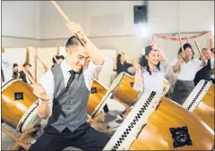  ?? PHOTO BY KEILEE PHOTOGRAPH­Y — COURTESY SAN JOSE TAIKO ?? Taiko and swing music blend together in “Swingposiu­m,” one of the performanc­es that will be featured in Japantown Immersive on Saturday.