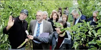  ??  ?? Visite d’une exploitati­on arboricole