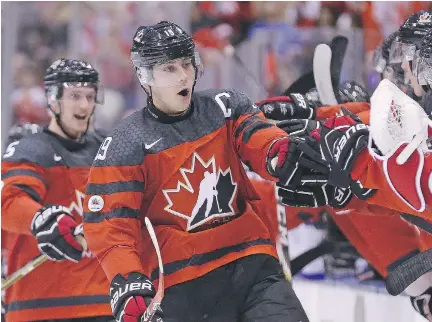  ?? CLAUS ANDERSEN/GETTY IMAGES ?? Ahead of Team Canada’s game against Latvia on Thursday in Toronto, captain Dylan Strome says his team has to be “ready to play every game. … Anyone can beat any team on any given day.” The Latvians lost their first two games by a combined score of 15-2.