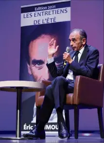  ?? (Photo Luc Boutria) ?? « Nous avons des territoire­s conquis par l’islam », a affirmé hier soir, au Palais Neptune, Éric Zemmour.