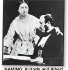  ??  ?? NAMING: Victoria and Albert