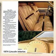  ??  ?? 1974 Lincoln interior.