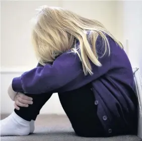  ?? Picture posed by model ?? > NSPCC has seen a 200% increase in the number of calls from people concerned about children being subjected to emotional abuse