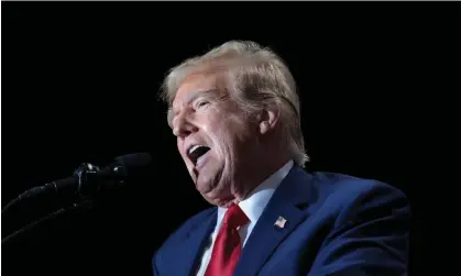  ?? ?? Donald Trump speaks during a Get Out the Vote rally in Richmond, Virginia, at the weekend. Photograph: Win McNamee/Getty Images