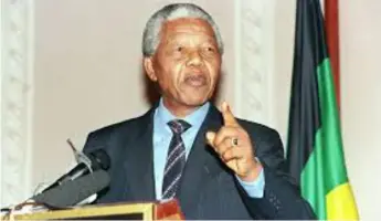  ?? ?? South Africa’s first black president, Nelson Mandela