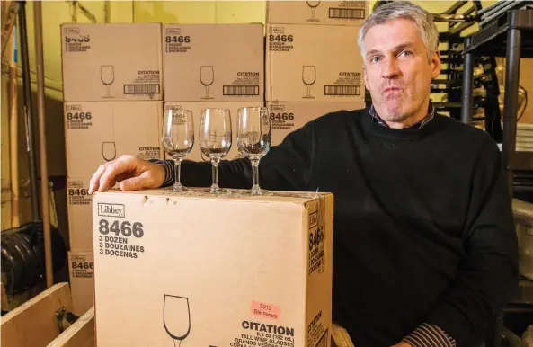  ?? ERROL MCGIHON ?? Edelweiss Party Rentals owner J.R. Chardon is taking the Ottawa Wine and Food Festival to small claims court over an unpaid bill for washing glasses last year.
