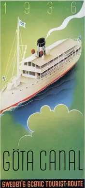  ?? GALLO/GETTY ?? 1936: A tourism brochure for Gota Canal reads ‘Gota Canal 1936, Gothenburg­Stockholm, Stockholm-Jonkoping or Vice Versa, Sweden’s Scenic Tourist-Route’