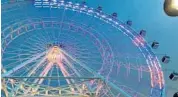  ?? SUSAN JACOBSON/STAFF ?? The Orlando Eye was lit Friday with patriotic colors. It malfunctio­ned and closed about 3:45 p.m.