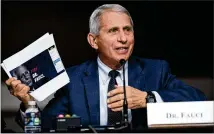  ?? GREG NASH/AP ?? Dr. Anthony Fauci, director of the National Institute of Allergy and
Infectious Diseases and chief medical adviser to the president, has become the whipping boy of far-right Republican­s.