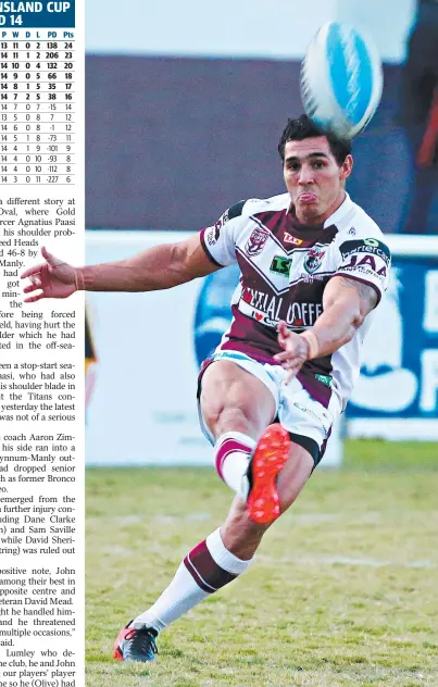  ?? Picture: MIKE BATTERHAM ?? Burleigh were happy to see Jamal Fogarty back in club colours at the weekend with an impressive return to Queensland Cup action against Central Queensland.