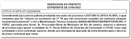  ?? REPRODUÇÃO/DIÁRIO OFICIAL ?? Determinaç­ão autoriza abertura de investigaç­ão para apurar nulidade em termo aditivo do contrato com a atual responsáve­l pela via