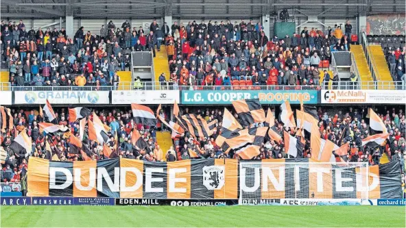  ?? ?? Dundee United’s passionate supporters are keen to catch the eye on the big stage tomorrow evening against AZ Alkmaar.