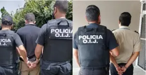  ?? OiJ Para lN ?? Un auxiliar de enfermería de apellido Vásquez (izquierda) y un guarda de apellido Chaves (derecha) fueron detenidos.