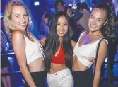  ??  ?? Morgan Wehseber, Meagan Tran and Malia Pletcher at Retro’s.