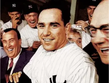  ?? GETTY IMAGES ?? An image of Yankees legend Yogi Berra from the documentar­y “It Ain’t Over.”