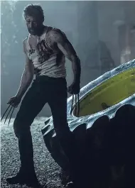  ??  ?? Hugh Jackman’s claws come out in ‘Logan’.