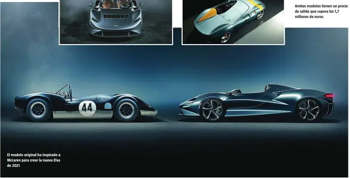  ??  ?? El modelo original ha inspirado a McLaren para crear la nueva Elva de 2021 Ambos modelos tienen un precio de salida que supera los 1,7 millones de euros