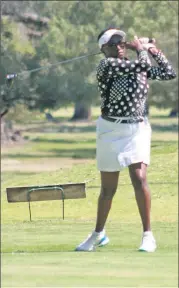  ?? ?? Grace Tiri from Eagles & Birdies teeing off the 9th.