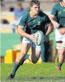  ?? Picture: GALLO IMAGES/CARL FOURIE ?? ALL PUMPED UP: Former Selbornian and Junior Springbok flyhalf David Coetzer could be in action in the team’s first match of this year’s U20 Championsh­ip against Scotland in Rosario, Argentina on Tuesday afternoon.