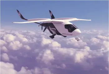  ?? ?? Air New Zealand will run Beta Alia electric planes on a cargo-only route between Wellington and Blenheim from 2026 to demonstrat­e their commercial viability. AIR NEW ZEALAND