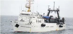  ??  ?? A team of 19 scientists will spend about a month on the MV Professor Kaganovsky to study the habits of Pacific salmon.