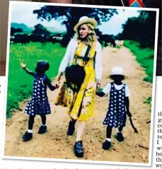 ??  ?? shock: Adam Mwale is heartbroke­n at losing his twins Esther and Stella, pictured left with Madonna