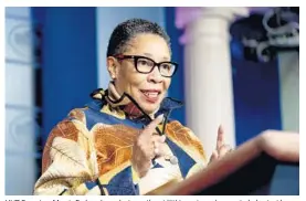  ?? ANDREW HARNIK/AP ?? HUD Secretary Marcia Fudge, shown last month, said“this past year has reminded us just how important it is to have access to safe and stable housing.”