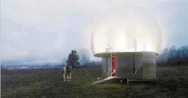  ??  ?? Die Escher Herberge des Minett Trail wird mobil sein und zum Teil aus einer aufblasbar­en Struktur bestehen.