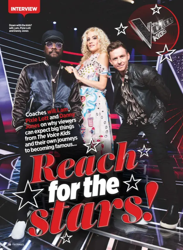  ??  ?? Down with the kids? will.i.am, Pixie Lott and Danny Jones