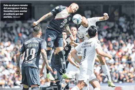  ?? /IMAGO7 ?? Este es el seco remate del paraguayo Carlos González para anotar el solitario gol del partido.