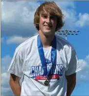  ?? Christie Richardson ?? Heritage high jumper J.D. Black became the first boys’ athlete to win an individual state track title at the school with a winning height of 6-feet, 8-inches.
