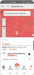  ??  ?? Netzcheck: Die aktuelle Mobilfunkg­eschwindig­keit lässt sich direkt in der App messen.