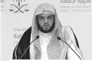  ?? AFP ?? Al Shaalan, pronuncian­do un discurso en Riyadh.