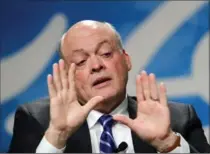  ?? PAUL SANCYA, THE ASSOCIATED PRESS ?? Ford CEO Jim Hackett has no plans to lay off union workers.