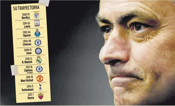  ?? //EFE ?? El anuncio del fichaje de Mourinho por la Roma es todo un golpe de efecto y una arriesgada apuesta deportiva