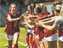  ?? Jim Shorin/Stanford Athletics ?? Jordan DiBiasi (left), who is second on the Stanford women’s soccer team in scoring, says the Cardinal have much to prove.