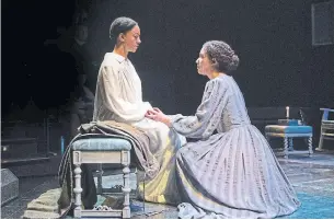  ?? HILARY GAULD CAMILLERI/STRATFORD FESTIVAL ?? Beryl Bain, left, as Charlotte Brontë and Jessica B. Hill as Emily in Brontë: The World Without.