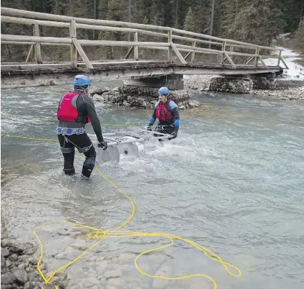  ?? RYAN BRAY/PARKS CANADA ?? The turbines, which aren’t harmful to fish, can be installed each spring and removed every fall once the summer camping season concludes.