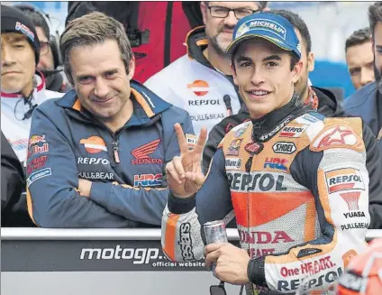  ?? FOTO: AP ?? Marc Márquez suma dos victorias en Malasia, pero también ha vivido en esa trazado jornadas grises como piloto