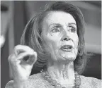  ?? JACQUELYN MARTIN/AP ?? Nancy Pelosi has drawn a hard line on demanding protection­s for the young undocument­ed immigrants also known as DREAMers.