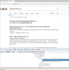  ??  ?? Figure 1: Firepath and Firebug being used to identify the UI element locator for selenium