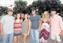  ?? PHOTOS BY
MICHAEL DONAHUE
THE COMMERCIAL
APPEAL ?? Tyler Sevier (from left), Addison Renfrow, Taylor Dickey, Zach Leeton, Hannah Brazelton and Brandon
Middleton were at the Relay for Life of the Bands.