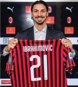  ?? FACEBOOK MILAN ?? Ibra lucirá la chema número 21 en su nueva aventura.