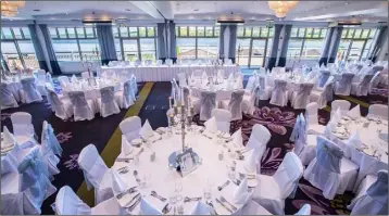  ??  ?? The newly revamped wedding venue facilities at the Ferrycarri­g Hotel.