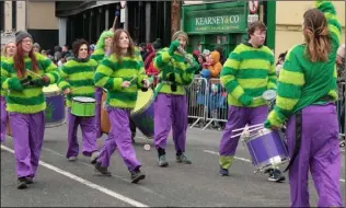  ??  ?? Bocca Samba Band adding a splash of colour.