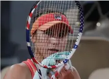  ?? Photo / AP ?? Sofia Kenin gets patriotic with her racquet.