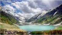  ??  ?? A mesmerisin­g view of the great Saiful Malook Lake in Naran, Khyber Pukhtunkhw­a.