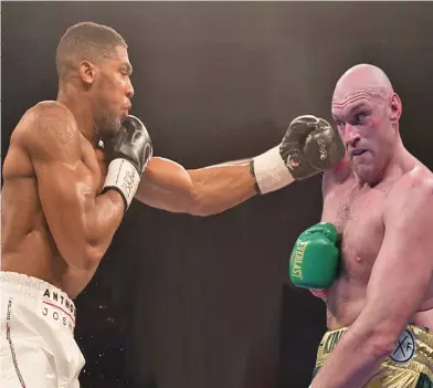  ?? Sports. ?? Anthony Joshua will fight Tyson Fury in closed doors.Photo:Talk