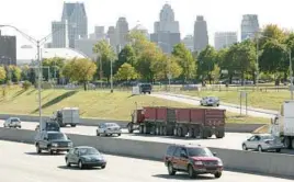  ?? PAUL SANCYA/AP 2004 ?? Work to dismantle Interstate 375, a 1-mile freeway in Detroit built by demolishin­g Black neighborho­ods decades ago, is estimated to begin as soon as 2025.